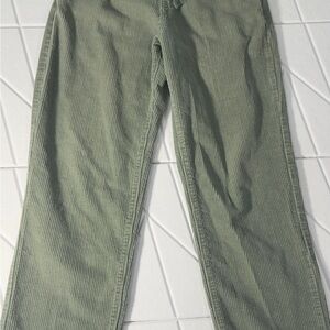 Empyre Relaxed Fit Corduroy Pants Sage Green - Men's Size Small Elastic Waist